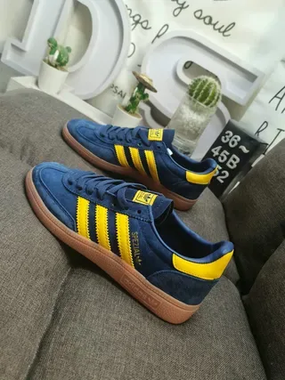 Adidas Spezial Navy and Yellow Suede Lifestyle Sneakers 7