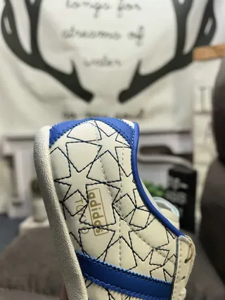 Adidas Spezial सफेद और नीला Star-Line लाइफस्टाइल स्नीकर्स 3