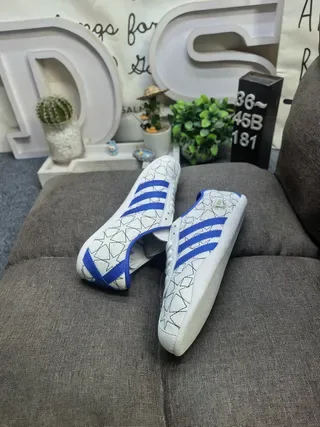 Adidas Spezial सफेद और नीला Star-Line लाइफस्टाइल स्नीकर्स 6