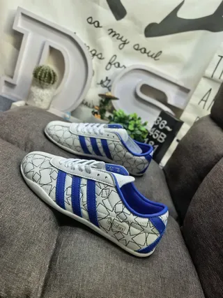 Adidas Spezial सफेद और नीला Star-Line लाइफस्टाइल स्नीकर्स 7