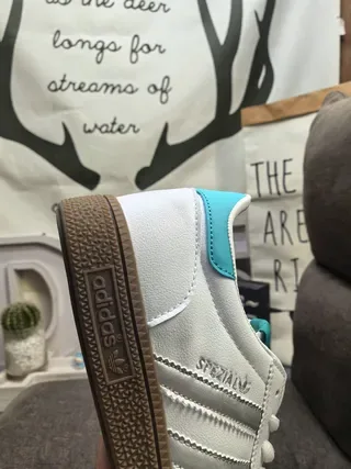 Adidas Spezial White and Turquoise Lifestyle Sneakers 3
