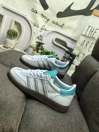Adidas Spezial White and Turquoise Lifestyle Sneakers 7