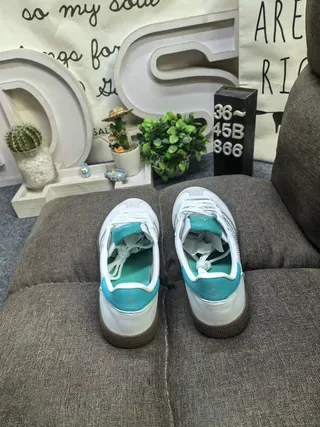 Adidas Spezial White and Turquoise Lifestyle Sneakers 8