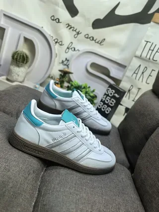 Adidas Spezial White and Turquoise Lifestyle Sneakers 9