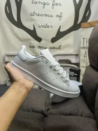 Adidas Stan Smith White and Green Lifestyle Sneakers 5