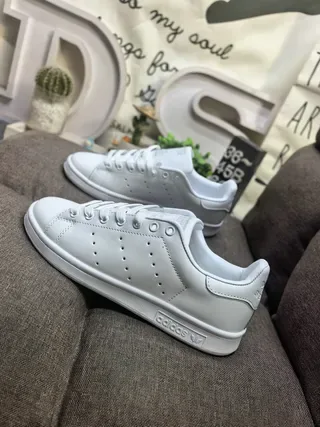 Adidas Stan Smith White and Green Lifestyle Sneakers 7