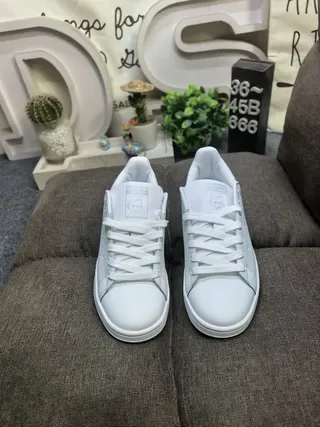 Adidas Stan Smith White and Green Lifestyle Sneakers 10