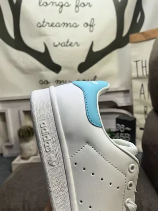 Adidas Stan Smith White and Green Lifestyle Sneakers 23