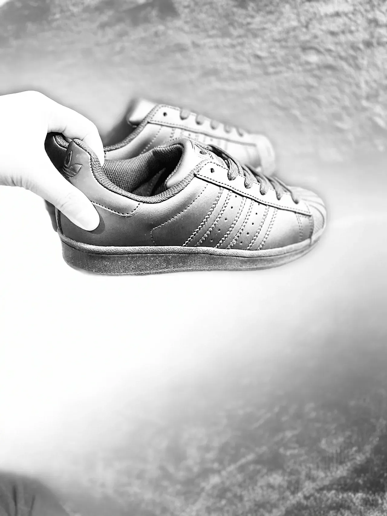 Adidas Superstar All-Black Leather Lifestyle Sneakers 9