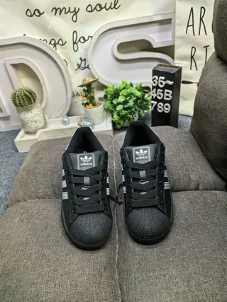 Adidas Superstar Black and Silver Metallic Lifestyle Sneakers 10