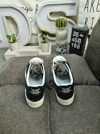Adidas Superstar Black White Shell Toe Three Stripes Lifestyle Sneakers 8