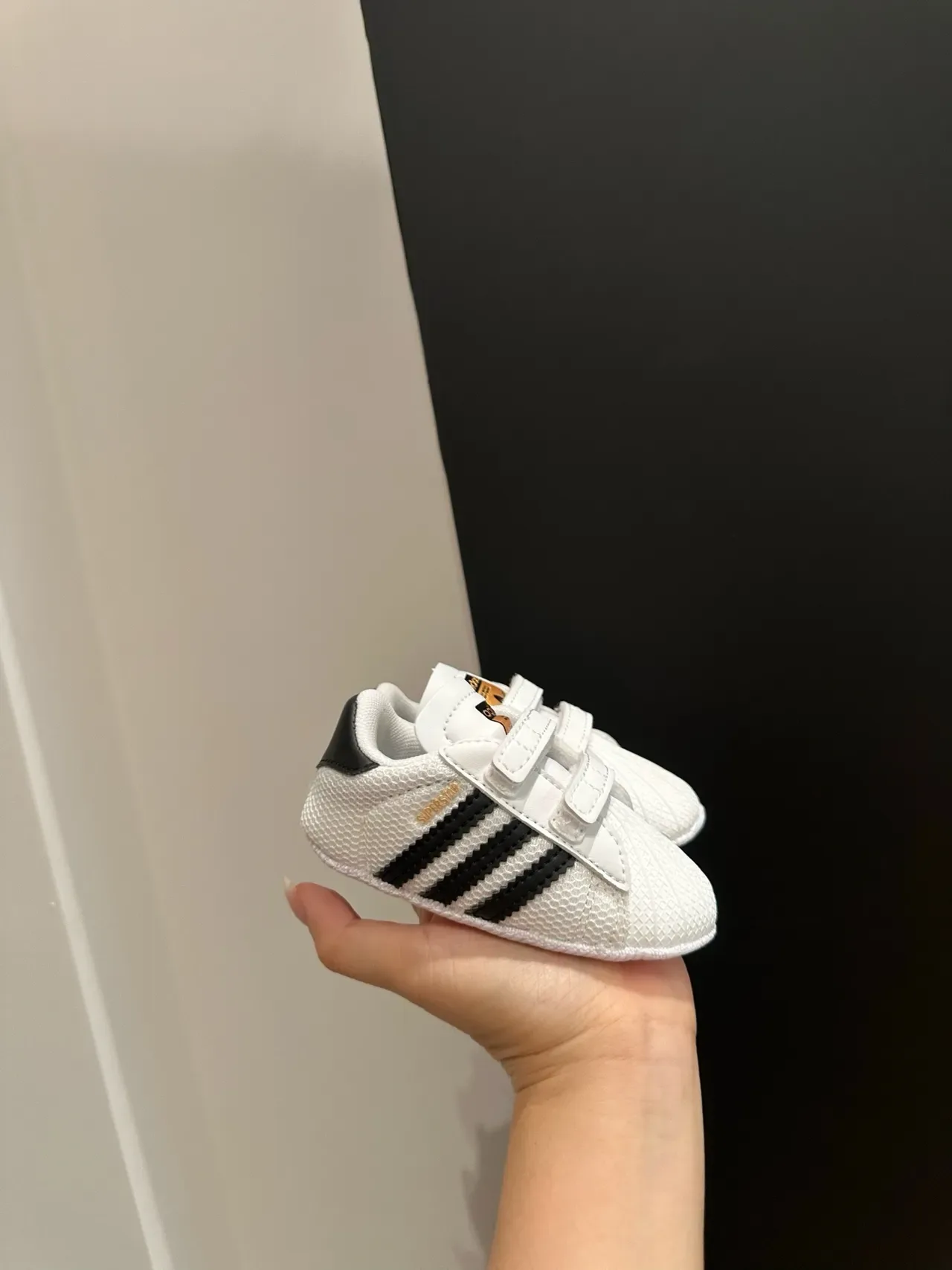 Adidas Superstar Crib Black Stripe Lifestyle Sneakers 9