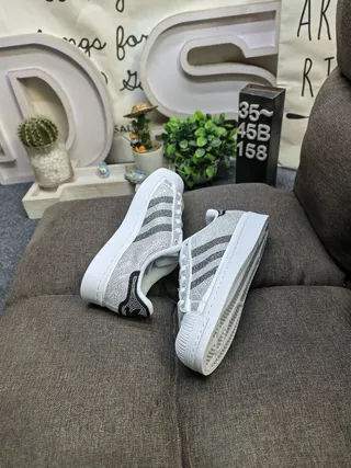 Adidas Superstar Crystal-Embellished White Lifestyle Sneakers 6