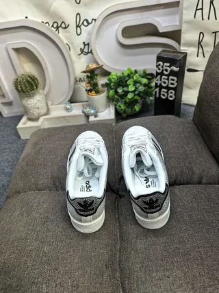 Adidas Superstar Crystal-Embellished White Lifestyle Sneakers 8