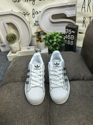 Adidas Superstar Crystal-Embellished White Lifestyle Sneakers 10