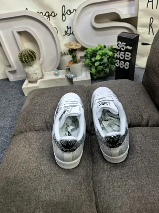 Adidas Superstar Crystal-Embellished White Lifestyle Sneakers 8