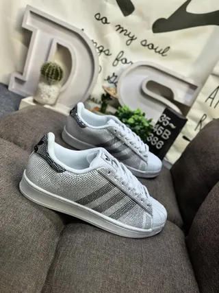 Adidas Superstar Crystal-Embellished White Lifestyle Sneakers 9