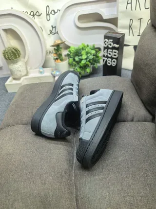 Adidas Superstar Gray and Black Lifestyle Sneakers 6