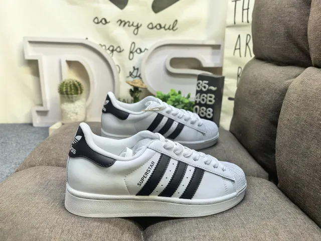 Adidas Superstar Gray Blue Low-Top Leather Upper Lifestyle Sneakers 11