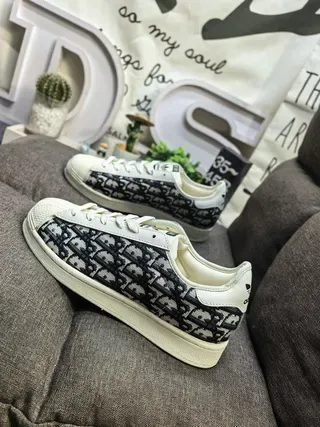 Adidas Superstar Jacquard Monogram Off-White Lifestyle Sneakers 7