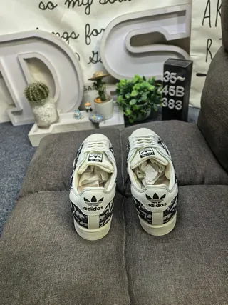 Adidas Superstar Jacquard Monogram Off-White Lifestyle Sneakers 8