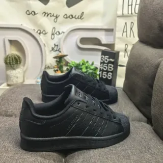Adidas Superstar Monochrome Black Lifestyle Sneakers