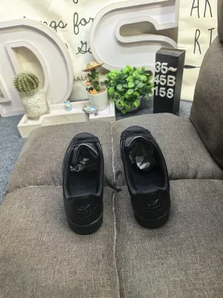 Adidas Superstar Monochrome Black Lifestyle Sneakers 8