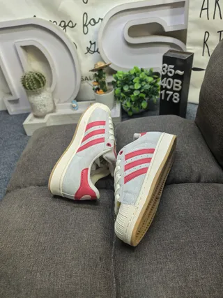Adidas Superstar Pink and Gray Lifestyle Sneakers 6