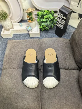 Adidas Superstar Slide Black and White Slip-On Slippers 10