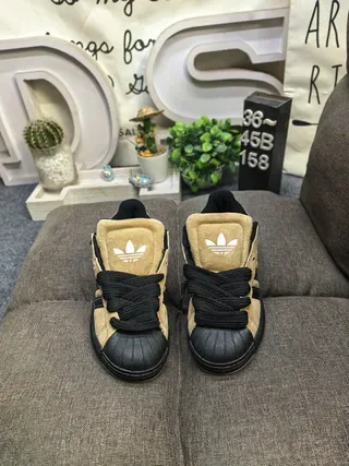 Adidas Superstar Tan and Black Lifestyle Sneakers 10
