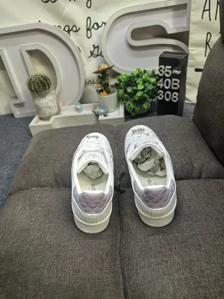 Adidas Superstar White and Lavender Quilted Lifestyle Sneakers 8