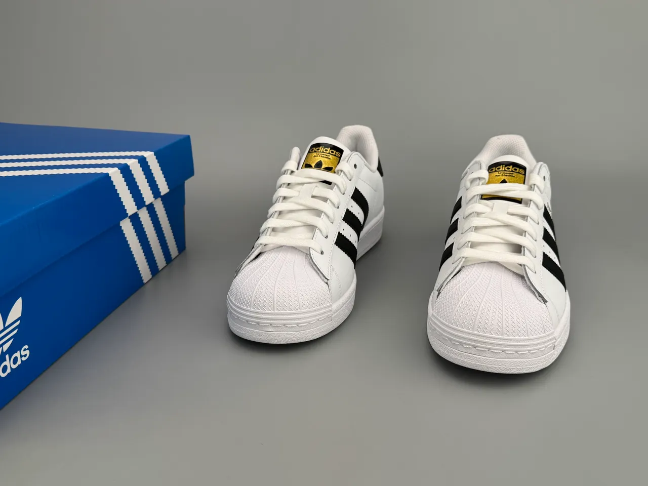 Adidas Superstar White Black Gold Lifestyle Sneakers 3