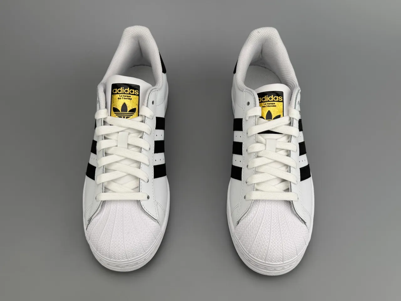 Adidas Superstar White Black Gold Lifestyle Sneakers 7
