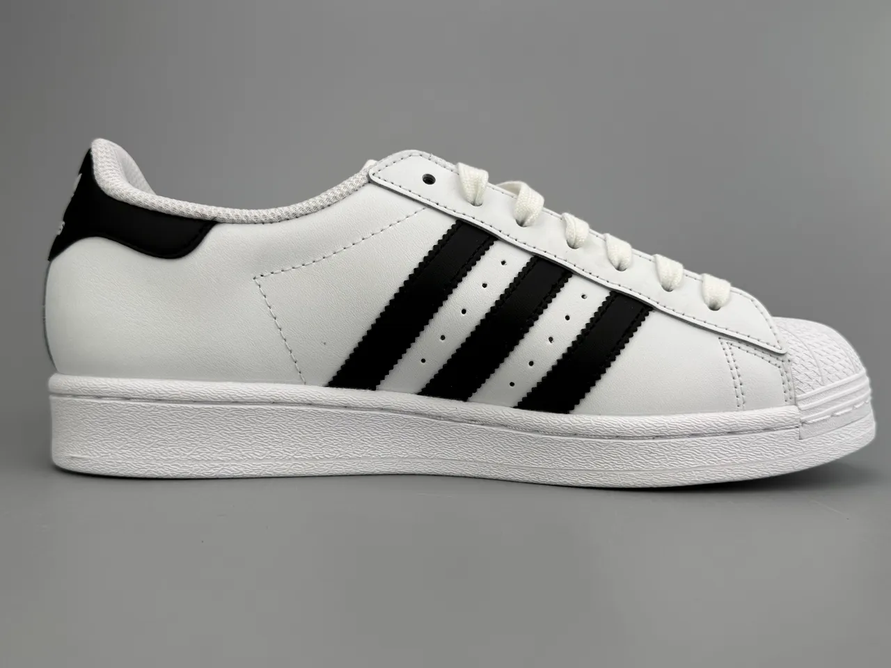 Adidas Superstar White Black Gold Lifestyle Sneakers 10