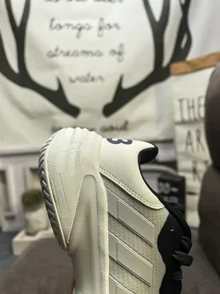 Adidas White and Black Three-Stripe Lifestyle Sneakers 3