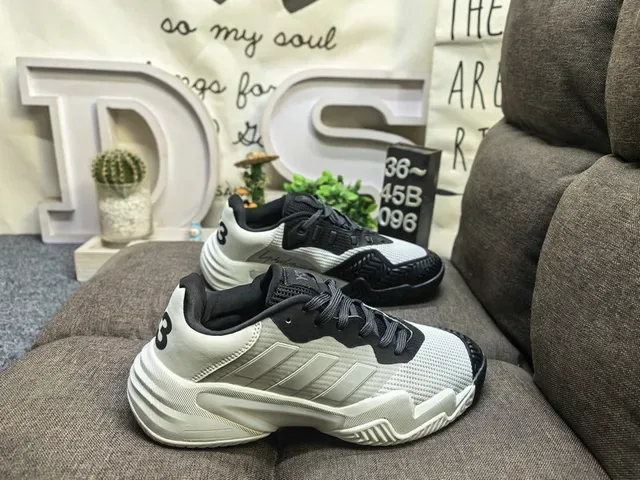 Adidas White and Black Three-Stripe Lifestyle Sneakers 11