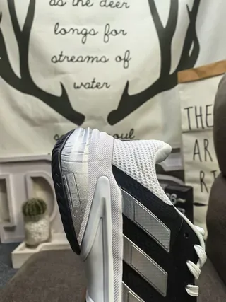 Adidas White and Black Three-Stripe Lifestyle Sneakers 13