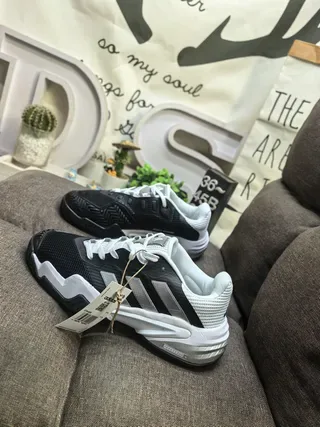 Adidas White and Black Three-Stripe Lifestyle Sneakers 17