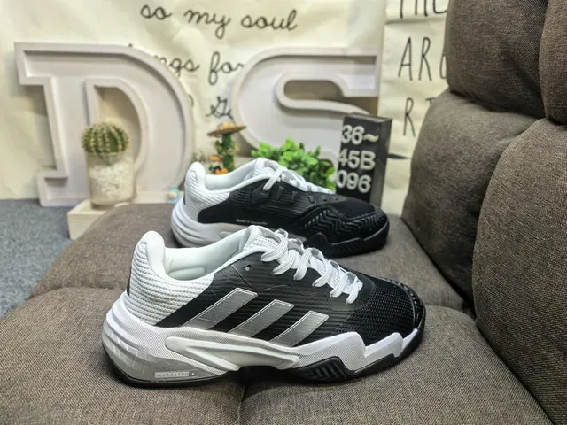 Adidas White and Black Three-Stripe Lifestyle Sneakers 21