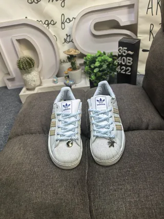 Adidas White Beige Shell-Toe Three-Stripe Side Panel Lifestyle Sneakers 10