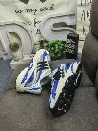 Adidas White Blue Midsole Asymmetrical Cage Overlay Chunky Sneakers 6