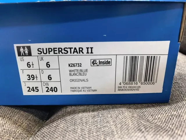 Adidas White Blue Shell-Toe Three-Stripe Lifestyle Sneakers 2