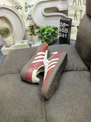 Adidas White Brown Cow-Print Upper Three-Stripe Side Panel Lifestyle Sneakers 6