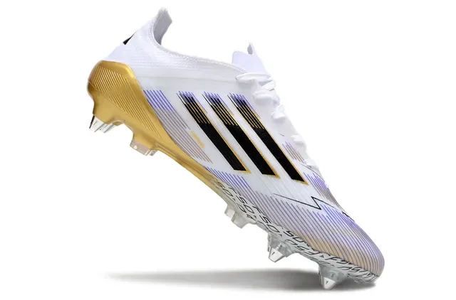 Adidas White Gold Low-Cut Knit Upper Heel Counter Firm-Ground Soccer Shoes 2
