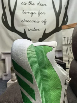 Adidas Tênis Lifestyle Branco e Verde de Upper de Malha Baixo 3