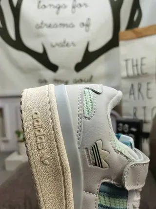 Adidas White Green Low-Top Velcro Strap Lifestyle Sneakers 3