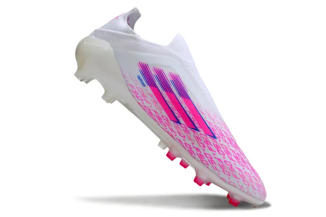 Adidas Blanc Rose Coupe Basse Ajustement Chaussette Upper Transparente Semelle Transparente Terrain Ferme Chaussures de Football 2