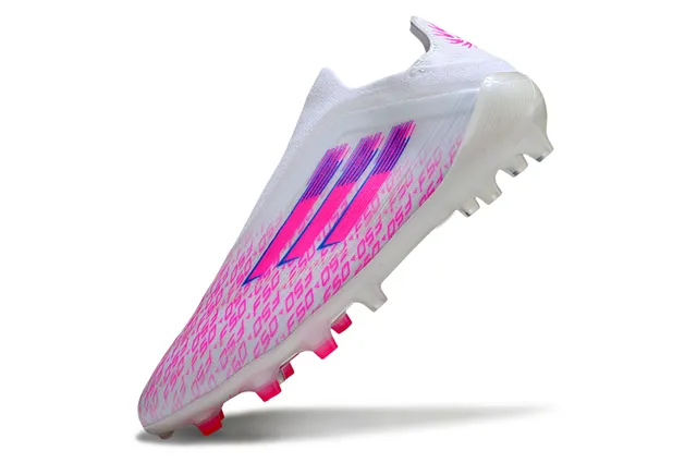 Adidas Blanc Rose Coupe Basse Ajustement Chaussette Upper Transparente Semelle Transparente Terrain Ferme Chaussures de Football 3