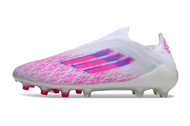 Adidas Blanc Rose Coupe Basse Ajustement Chaussette Upper Transparente Semelle Transparente Terrain Ferme Chaussures de Football 7