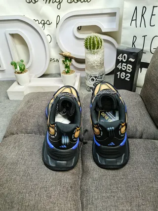 Adidas أبيض أحمر سولة منصة طبقات تركيبية متراكبة سنيكرز كثيفة 8